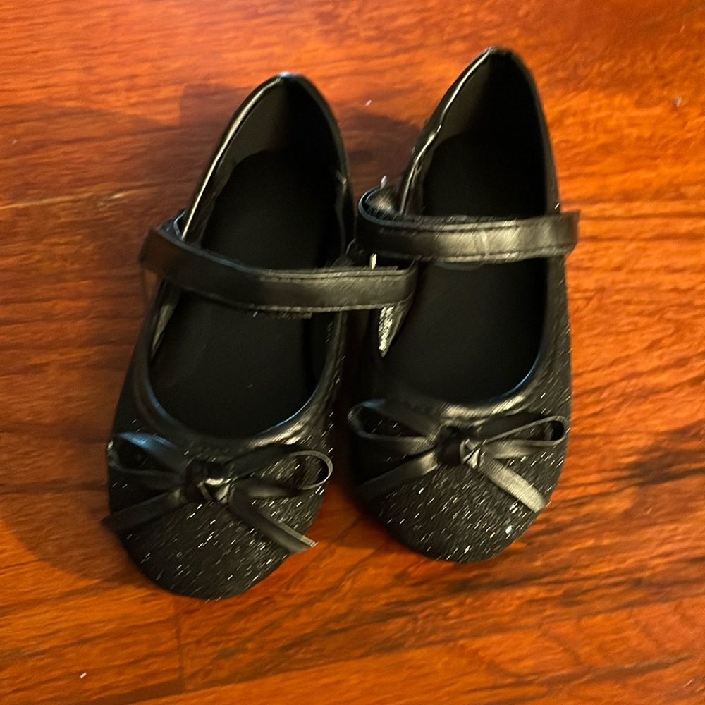 Brand new black glitter Mary Jane ballet flats